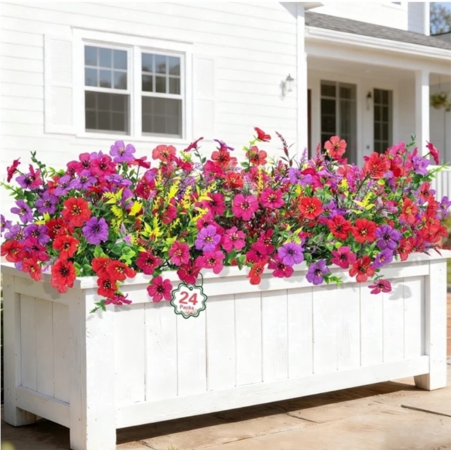 24 bundles for this price?! 🤯🌸 If you’ve been wanting to give your porch, patio, planters, or flower beds a colorful summer refresh without the upkeep, these faux flowers from Walmart are such a steal! The colors are gorgeous, they’re weather-friendly, and you get so much bang for your buck. 🌺✨

I’m also linking more faux flower deals and outdoor décor finds that instantly brighten up your space without ever needing water. 🌿☀️

#WalmartFinds #FauxFlowers #OutdoorDecor #SummerDecor #PatioDecor #PorchDecor #GardenInspo #WalmartHome #OutdoorLiving #HomeDecorFinds #AffordableDecor #SpringDecor #SummerStyleForHome #FlowerDecor #WalmartDeals #LTKHome #LTKFinds #HomeInspiration #BudgetFriendlyDecor #FrontPorchGoals