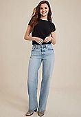 edgely™ Curvy High Rise Relaxed Boyfriend Wide Leg Jean | Maurices
