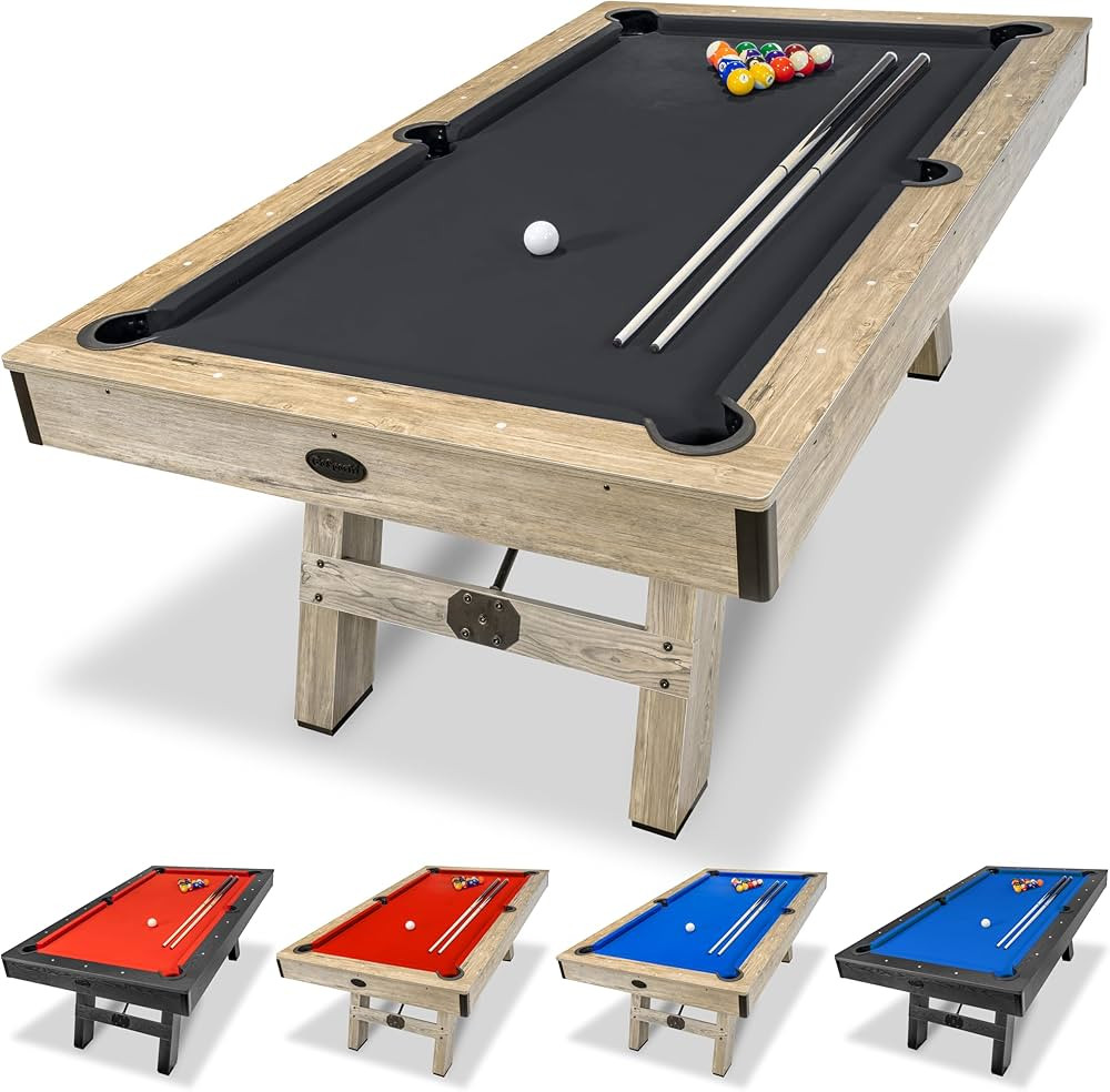 GoSports 7 ft Pool Tables with Wood Finish - Choose Your Style - Modern Billiards Table with 2 Cu... | Amazon (US)