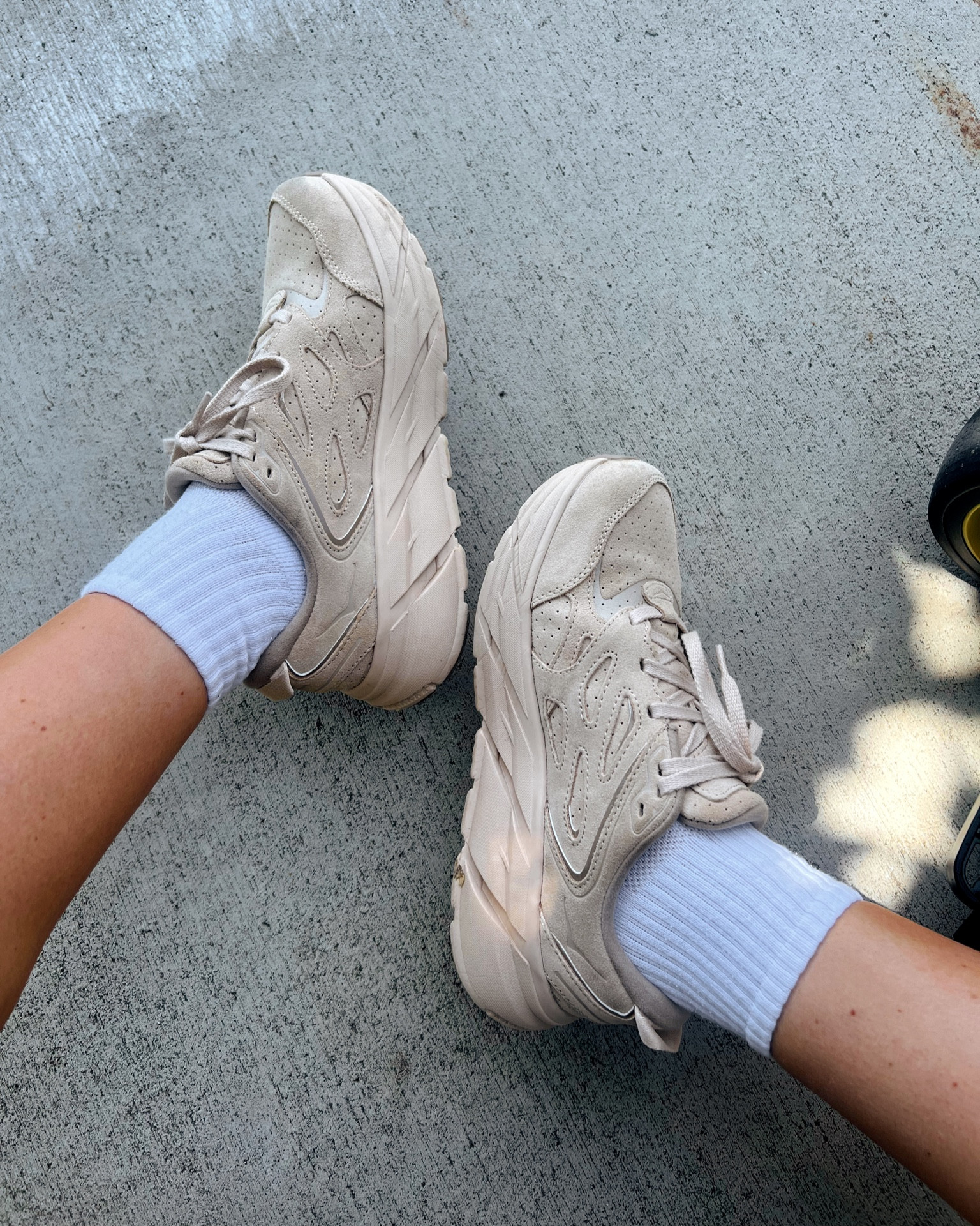 Hoka sneakers! i own the sand color & they are so cute! i am between a 7.5 & 8 and i bought the 8 but i think they run TTS. SUPER comfy, easy to break in, soft suede! Few left in tan & pink 

#LTKshoecrush