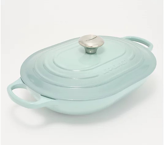 Le Creuset 3.75-qt Cast Iron Oval Casserole w/ Lid - QVC.com | QVC