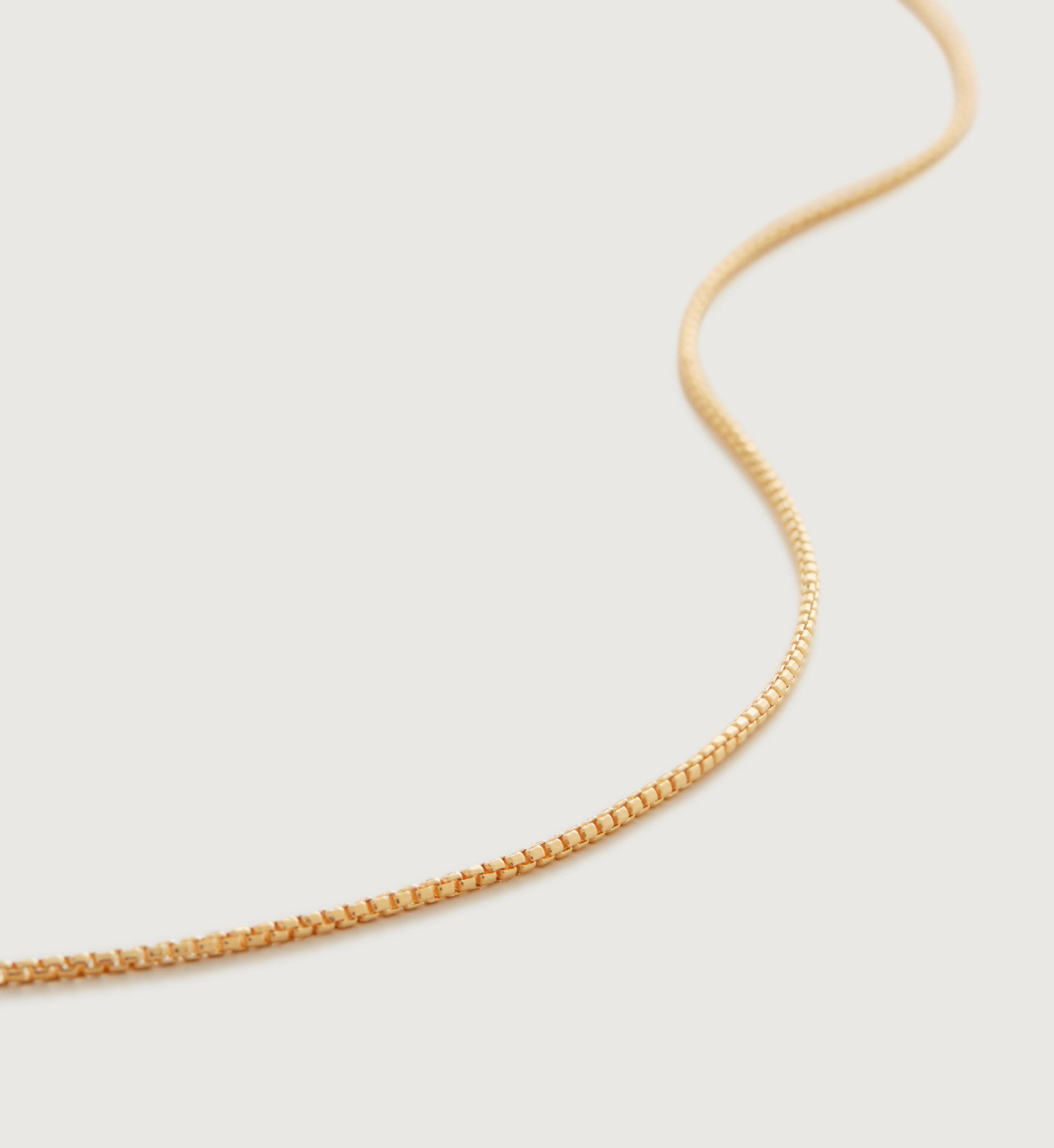 Fine Oval Box Chain Necklace adjustable 46cm/18" | Monica Vinader (Global)