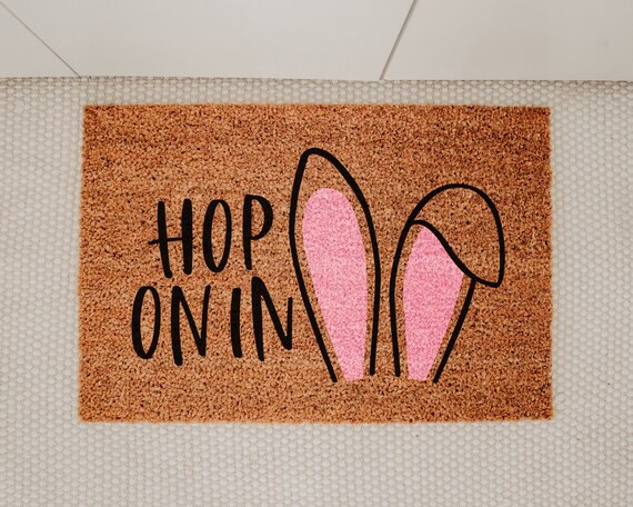 Hop on in Doormat / Easter Doormat / Easter Decor / Easter | Etsy | Etsy (US)