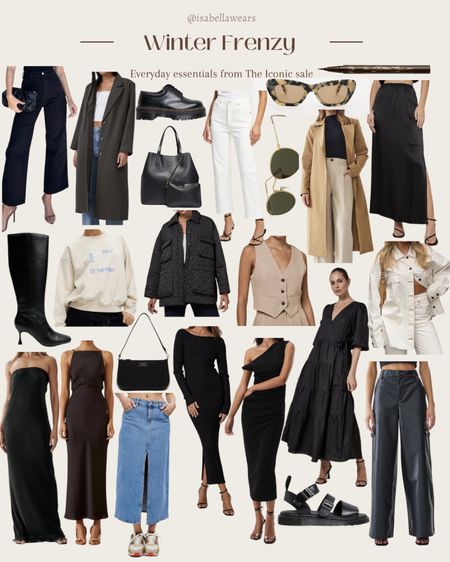 My everyday essentials picks from The Iconic Winter Frenzy Sale. Can you guess which ones I’ve already added to my cart? Look at the Maxi denim skirt! Links to everything over on the blog, www.izzywears.com 

#LTKSeasonal #LTKsalealert #LTKaustralia