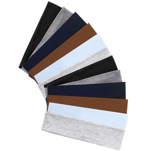 12PCS Headbands for Women Non Slip - Fashion Elastic Sports Hair Bands for Women’s Hair - Soft Cotton Cloth Stretchy Headbands for Girls for Yoga Workout Exercise Running Sports | Amazon (US)