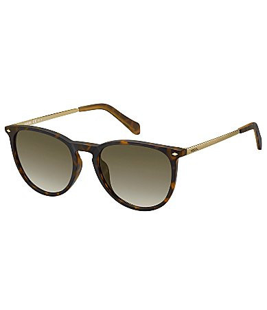 Fossil Unisex Combo Pantos Tortoise Round Sunglasses - Tortoise | Dillard's