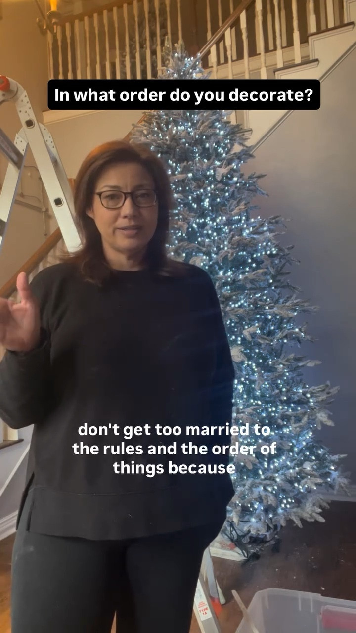 My best advice…don’t get married!  Ha ha!  Don’t get married to the order of things, that is.  Always be ready to pivot!

I’m going to have an idea in my head of what I want, but I know I might have to do things in a different order to get the look I want. 

I’m always going to map out where my focal points are going to end up, and after that, I’m probably going to place my large ornaments.  Then, I’ll probably start working on the topper.  After I have my basic framework, I’m going with the flow on ribbon, ornaments, and picks. 

It’s a creative process.  So, I try to keep an open mind and get creative!

Do you have an order?  Do you try and get creative?

The tree in this video has the ice white snake lights on it.  

Follow along if you want to get creative!

Happy Decorating!

Tara

#Christmas #christmaslights #Christmasdecor #holidaylights #christmastree #Christmastime #christmasdecorations #holidays #twinkle #clusterlights #snakelights #icewhitelights #advice #tip

#LTKSeasonal #LTKOver40 #LTKHome
