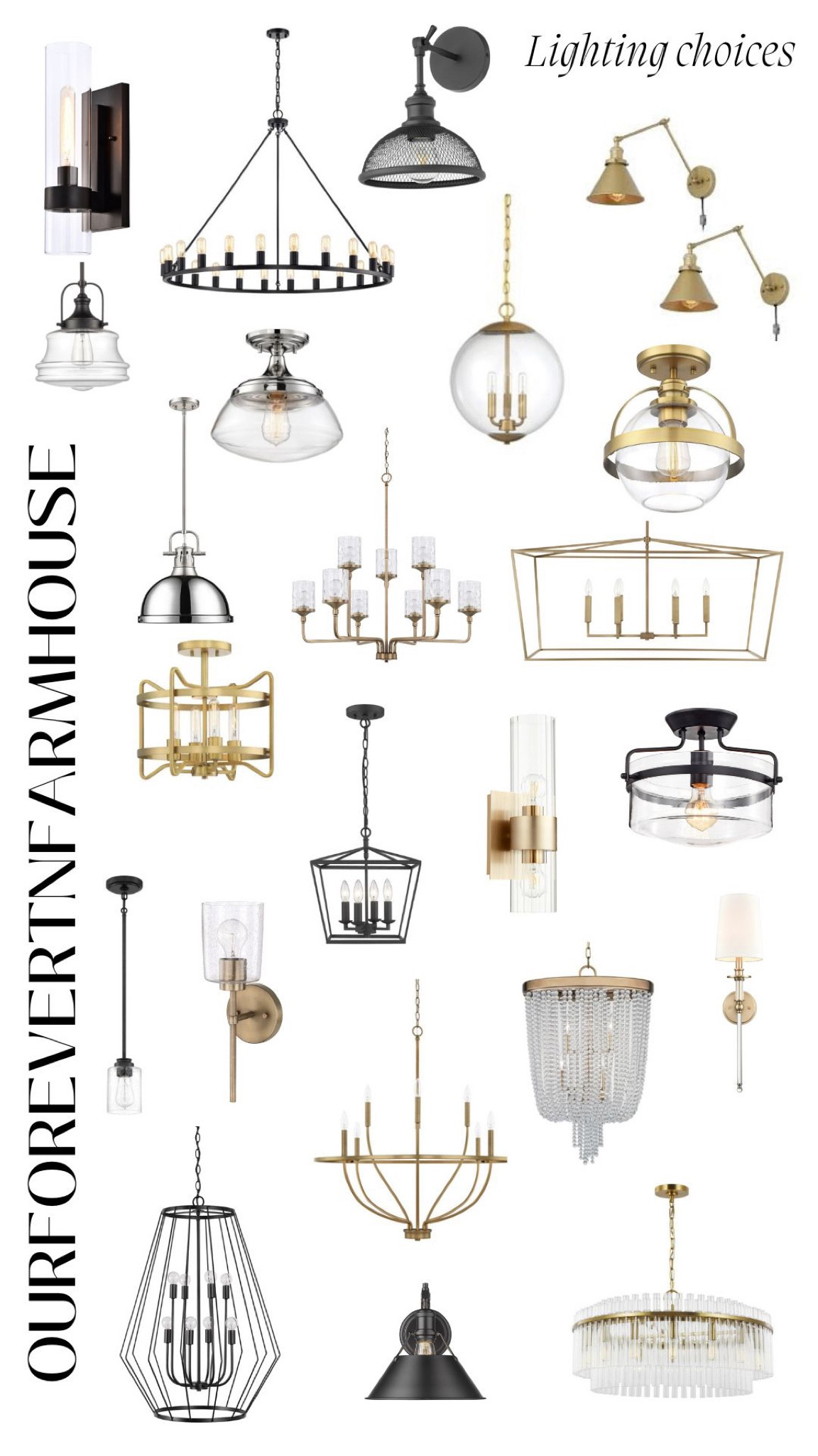 The lighting choices in our home.  I had so much fun picking out lighting. It’s like the jewelry for your home. Like our plumbing fixtures we also went with a mix of brass, black, and chrome

#LTKhome