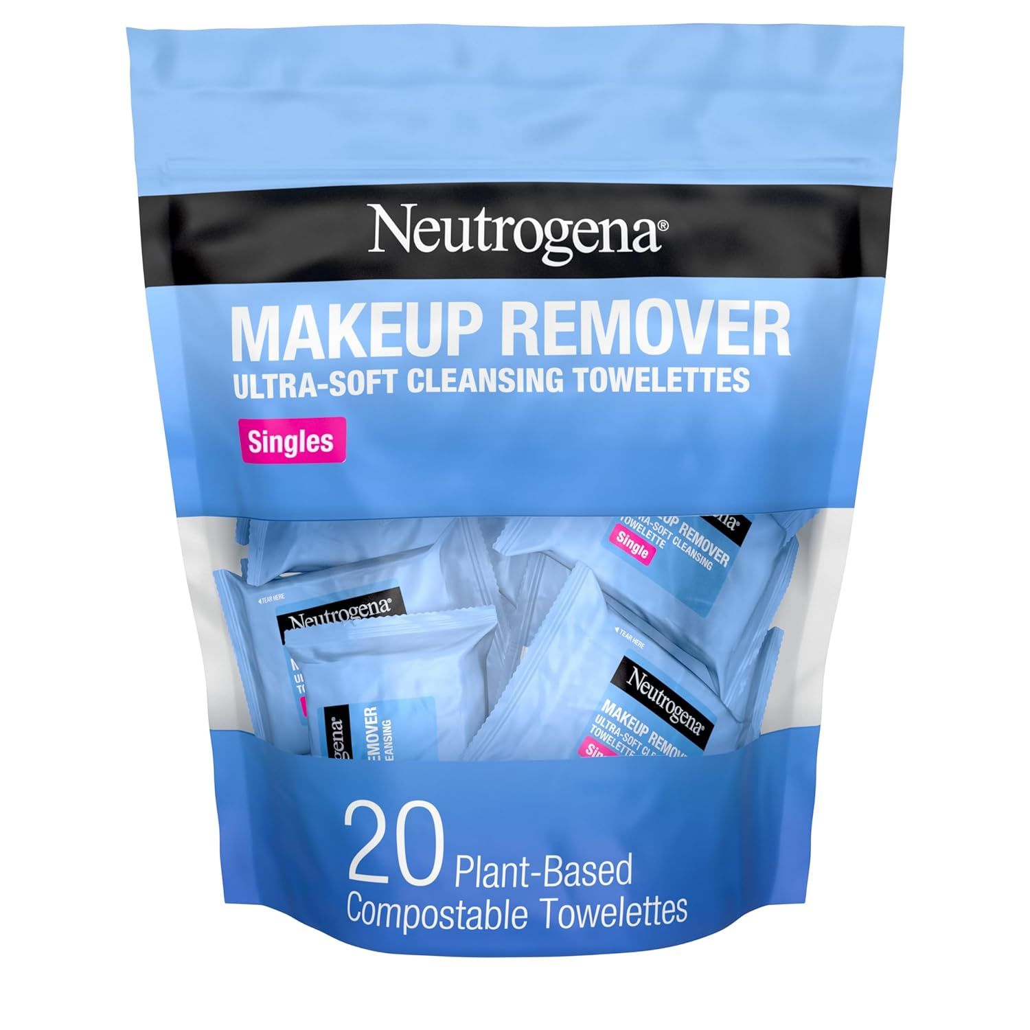 Neutrogena Makeup Remover Facial Cleansing Towelette Singles, Daily Face Wipes Remove Dirt, Oil, ... | Amazon (US)