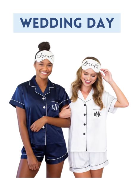 Bridesmaid pajamas. Blue bridesmaid pajamas. Bridal party robes.

#LTKwedding #LTKfindsunder50 #LTKSeasonal