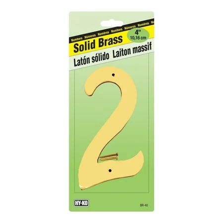 4" Solid Brass Number 2 | Walmart (US)