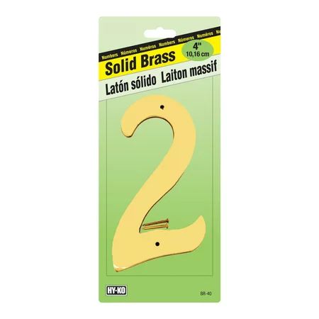 4" Solid Brass Number 2 | Walmart (US)