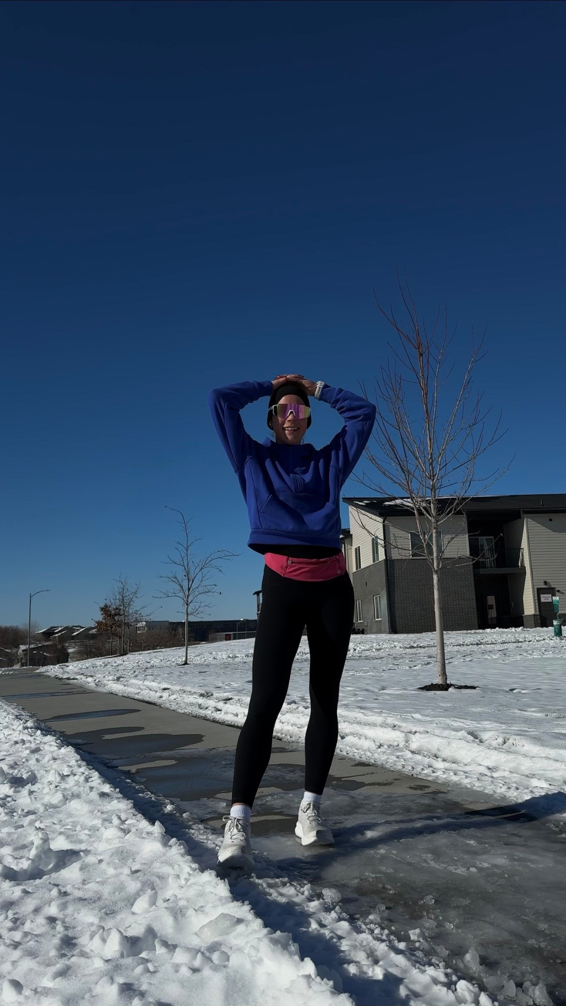 Blue skies and winter miles today.
Layered up with my favorite hoodie, black leggings, pink belt bag and the shoes I keep running in all season.
Linked the whole look.

#LTKfit #runningoutfit #winterrunning #runnersofinstagram #runnergirl #coldweathergear #LTKactive


#LTKfitnessgoals #LTKActive #LTKootd
