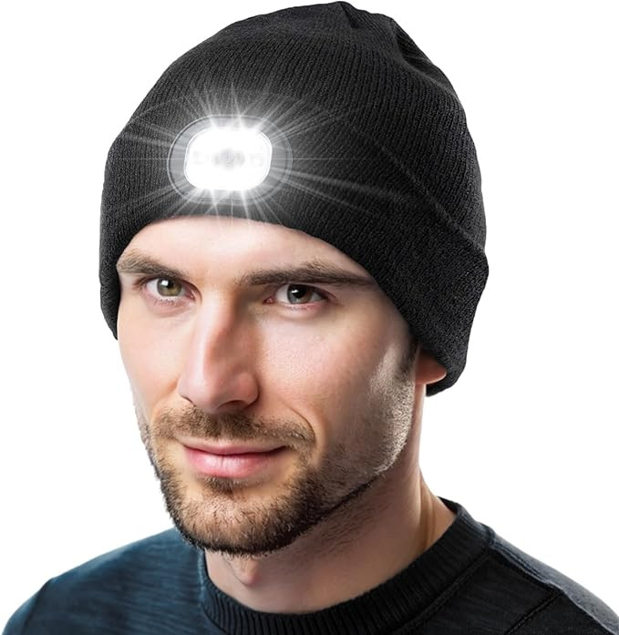 Stocking Stuffers for Adults Men Him, Led Beanie Hats for Men, Gifts for Men Dad Him, White Eleph... | Amazon (US)