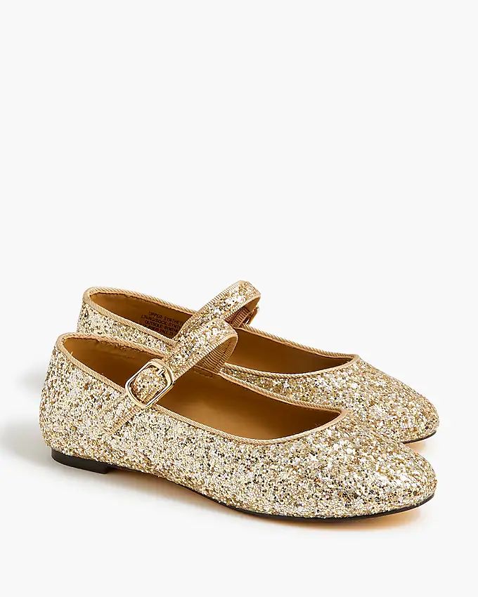 Girls' glitter ballet flats | J.Crew Factory