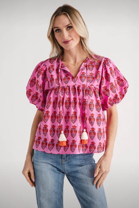 **Restock Alert** Don’t miss this darling THML too that is the perfect summer weight and would be so cute back to white jeans or denim shorts this summer! 

#LTKOver40 #LTKFindsUnder100 #LTKStyleTip