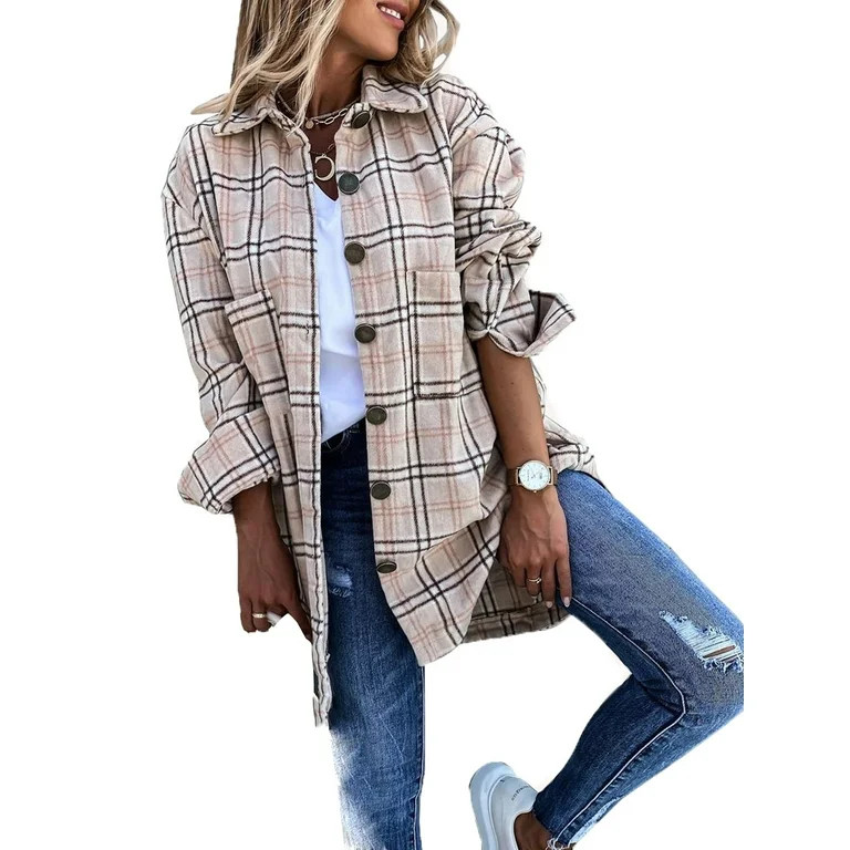 Shacket, Shackets, Shacket Outfit, Plaid Shacket, Shirt Jacket | Walmart (US)