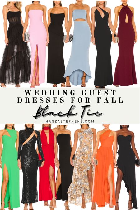Black tie wedding guest dresses for the fall season 
Black tie wedding attire

#LTKSeasonal #LTKwedding