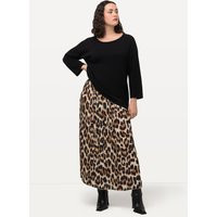 Leopard Print A-Line Maxi Skirt | Ulla Popken - US