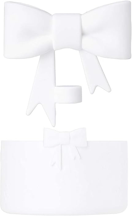 Cute Bow Straw Cover Cap and Silicone Boot Sleeve for Stanley,Anti-Slip Bottle Bottom Sleeve Cove... | Amazon (US)