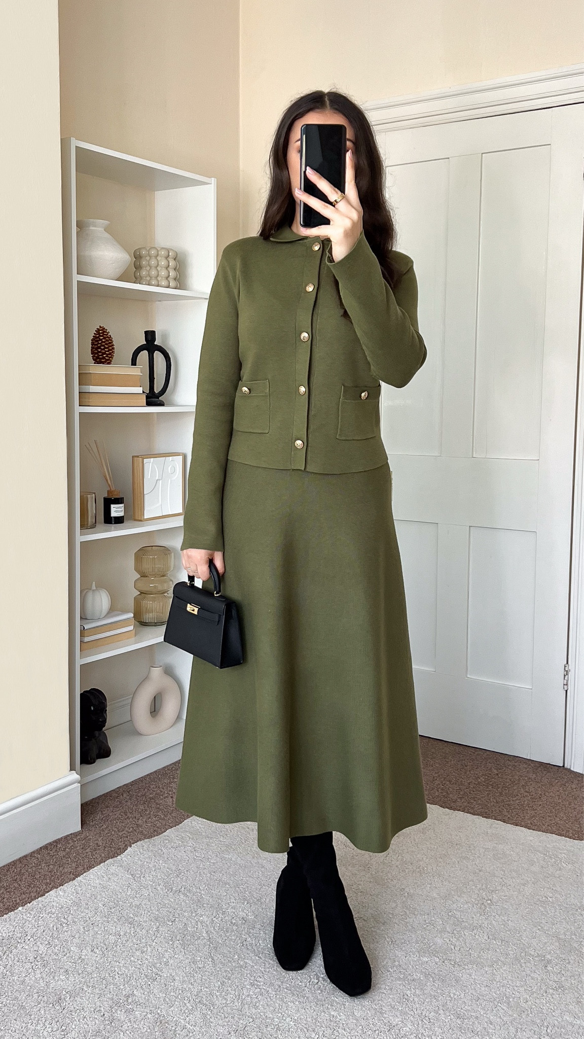 Casual chic autumn outfit. Skirt and cardigan are both from Karen Millen, wearing size S for both. Bag is Totes Luxe. Boots are old from M&S.

#LTKautumn #LTKstyletip #LTKeurope