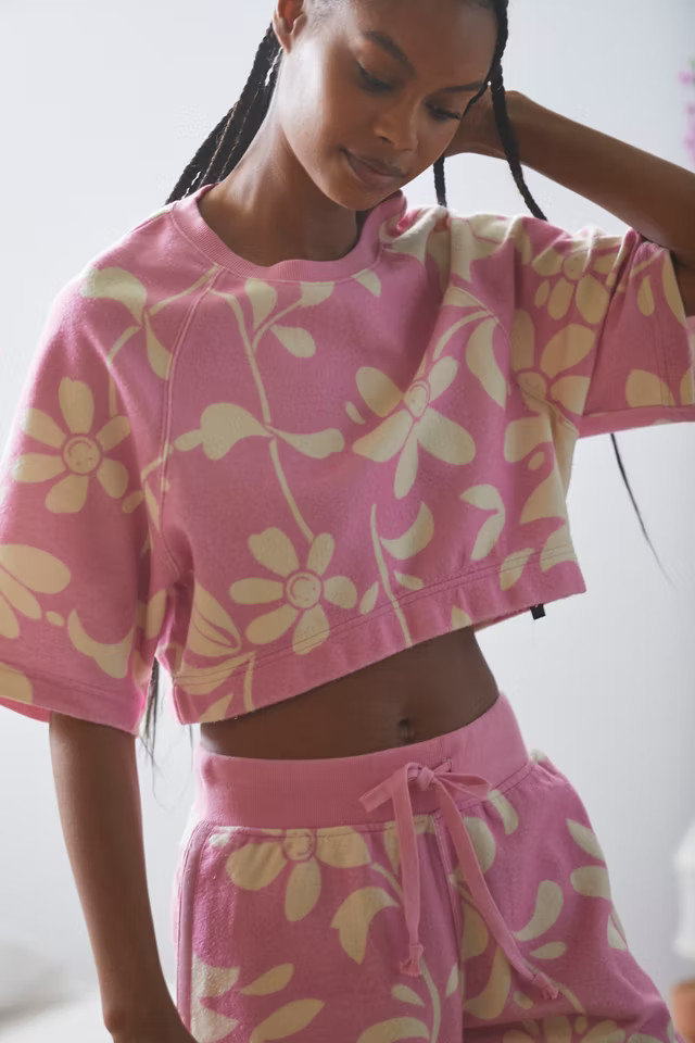 Out From Under Deja Short Sleeve Sweatshirt | Urban Outfitters (US and RoW)