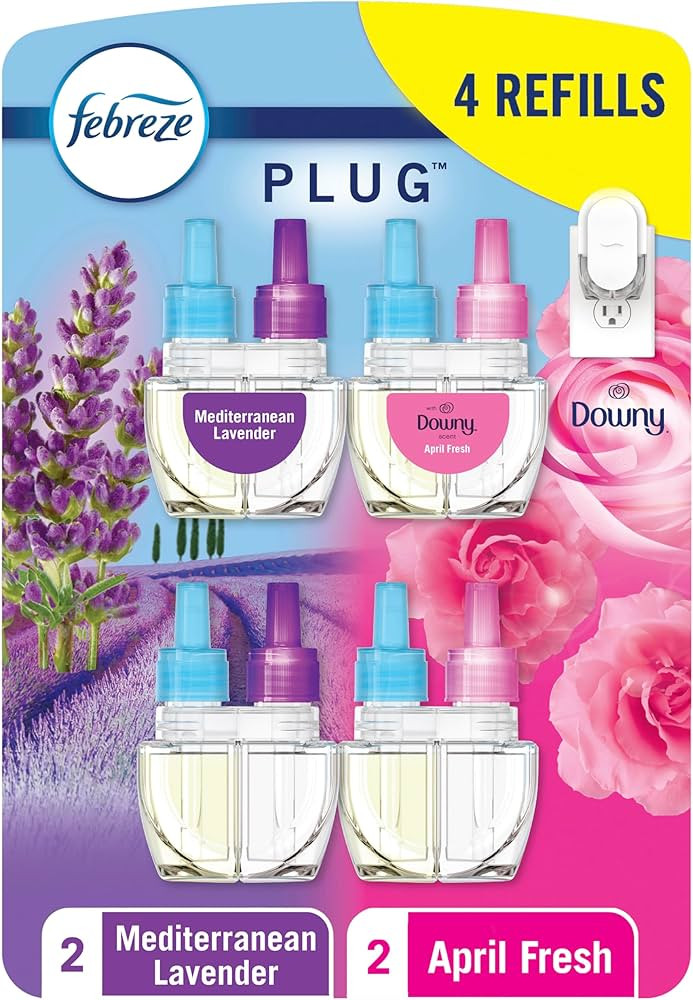 Febreze Odor-Fighting Fade Defy PLUG Air Freshener,Downy April Fresh, Mediterranean Lavender, .87... | Amazon (US)