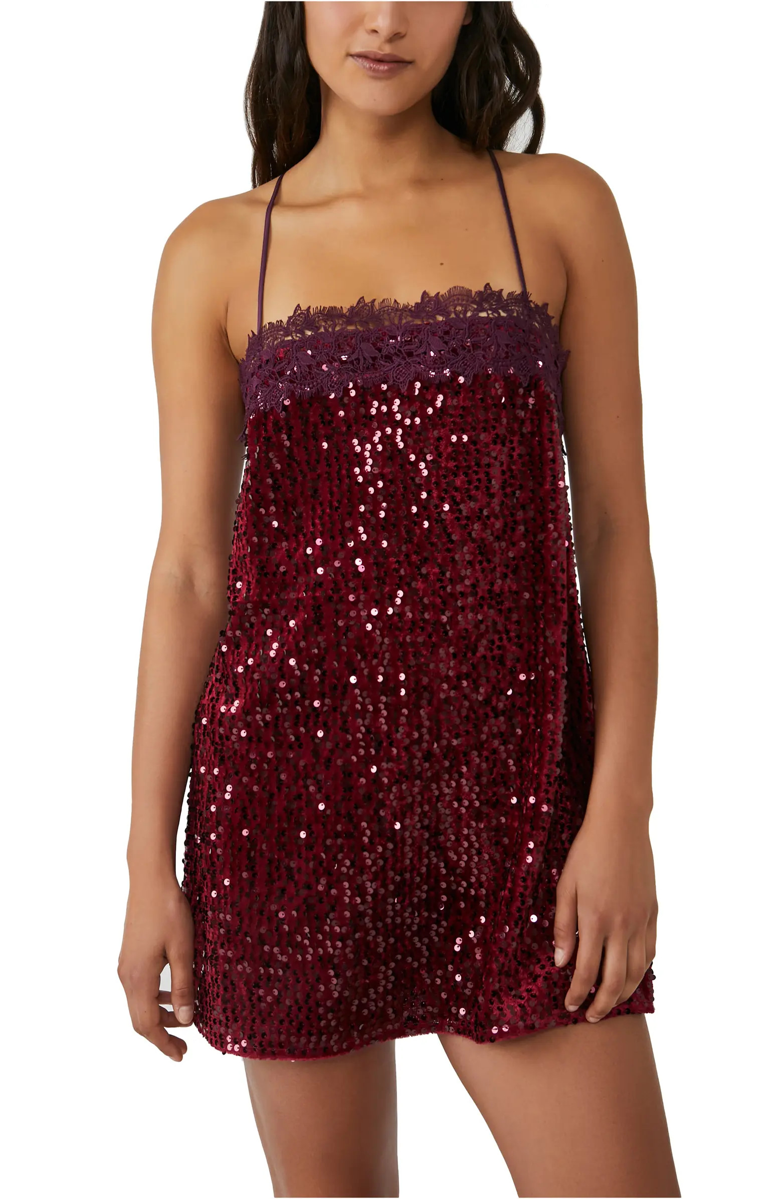 Free People That Girl Sequin Mini Slipdress | Nordstrom | Nordstrom