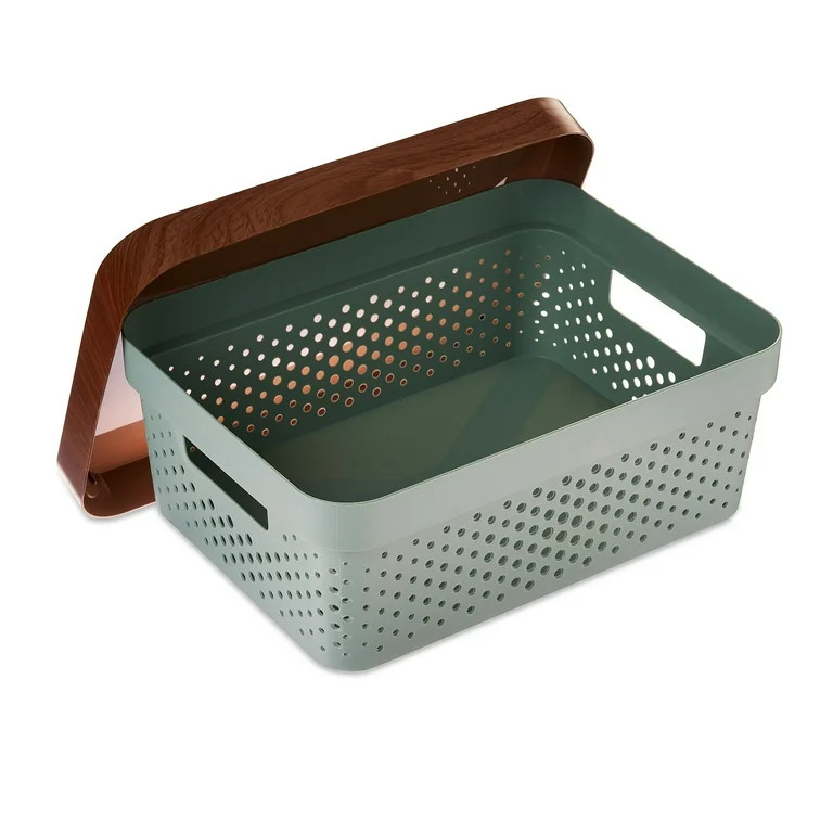 Pen + Gear Storage Box with Lid, Sage Green | Walmart (US)