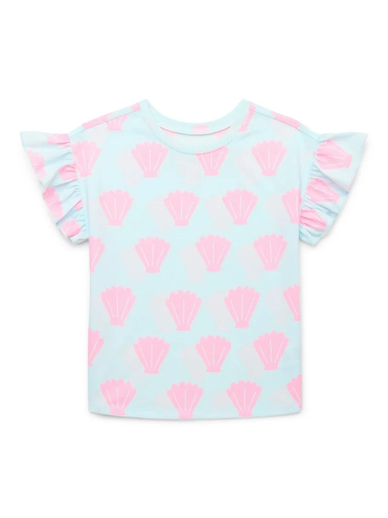 Garanimals Toddler Girls' Print Top with Short Flutter Sleeves, Sizes 18M-5T | Walmart (US)