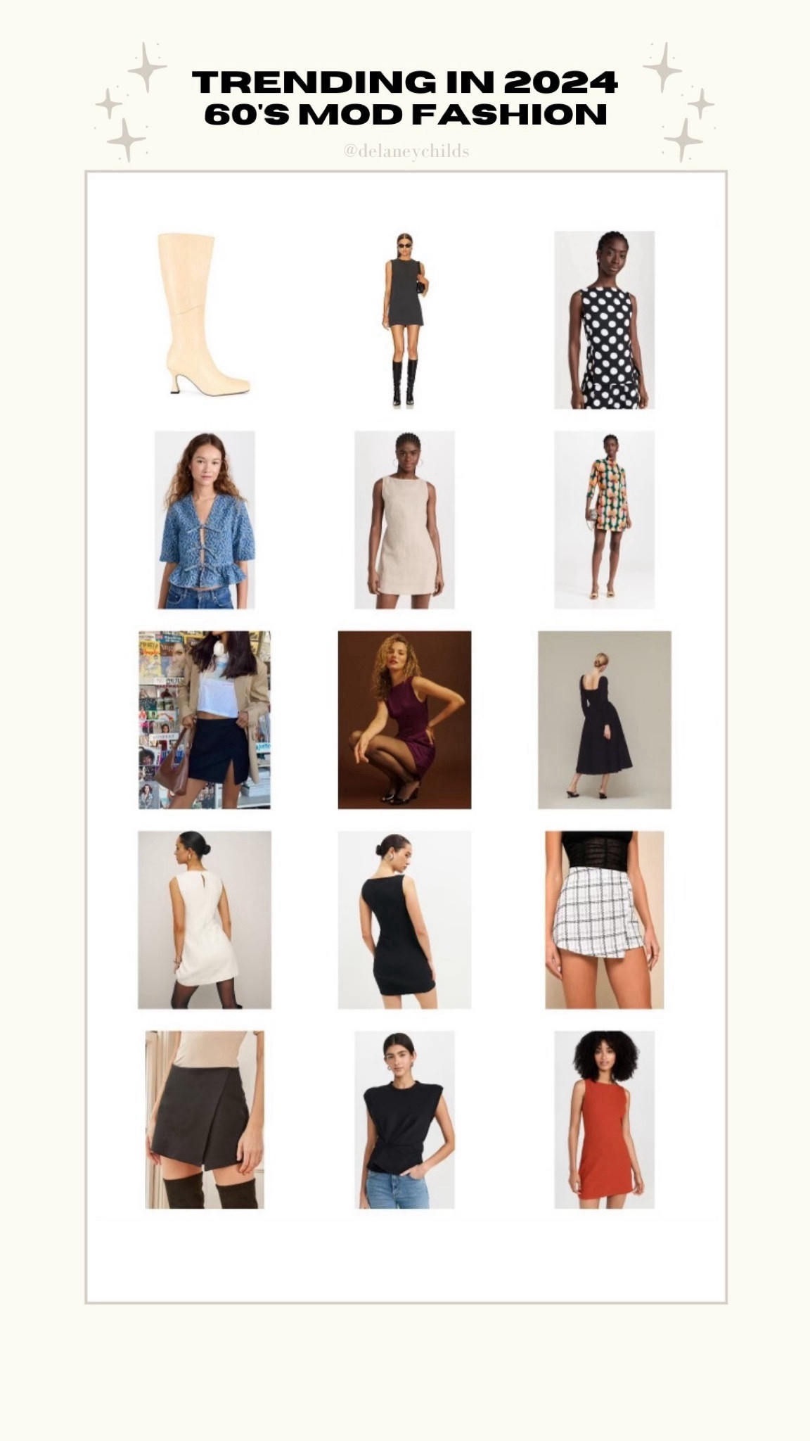 trending in 2024: 60’s Mod Fashion 

check out styling tips in my 2024 trend predictions YouTube video 🪩 

#LTKfindsunder100 #LTKstyletip #LTKfindsunder50