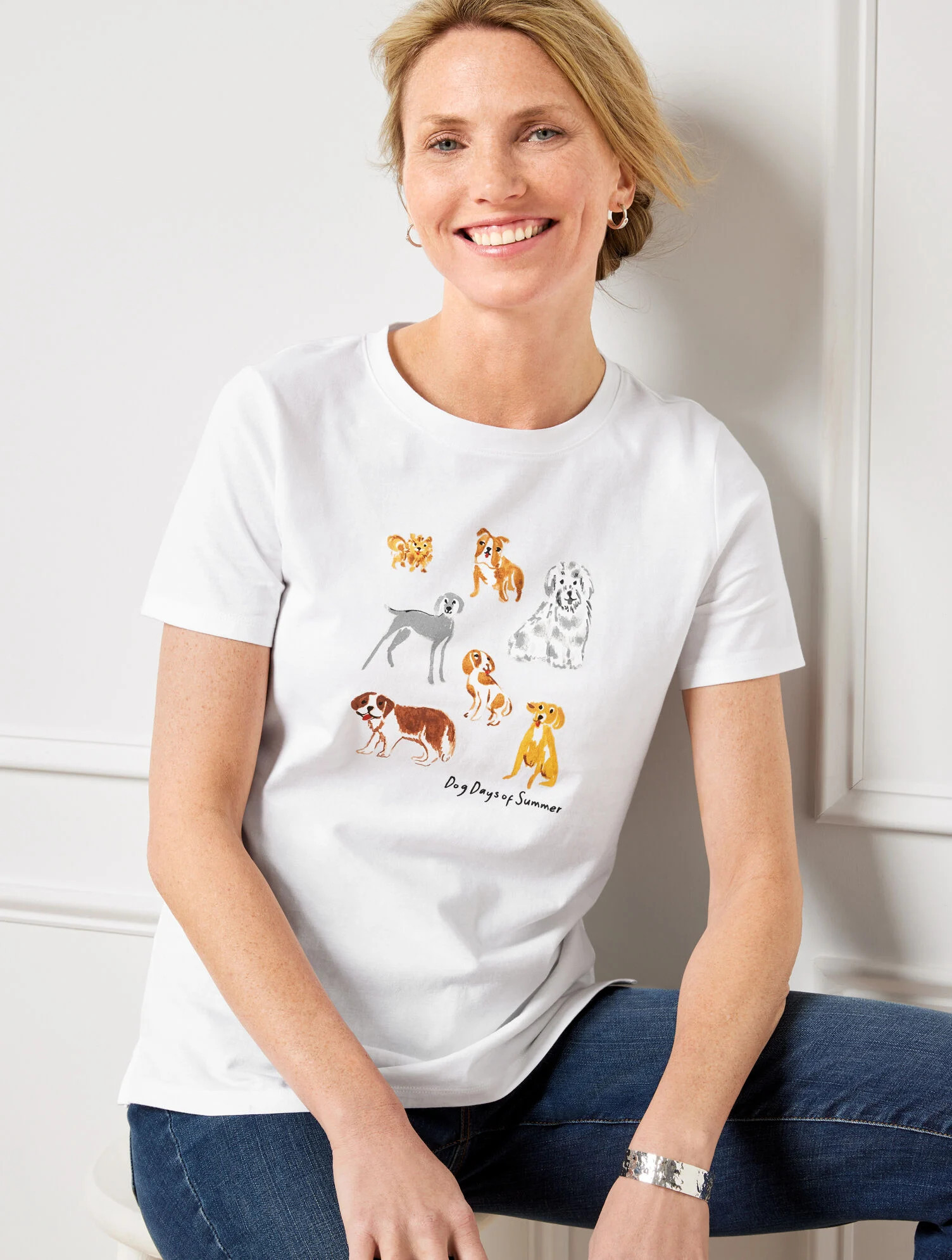 Dog Days Crewneck Tee | Talbots