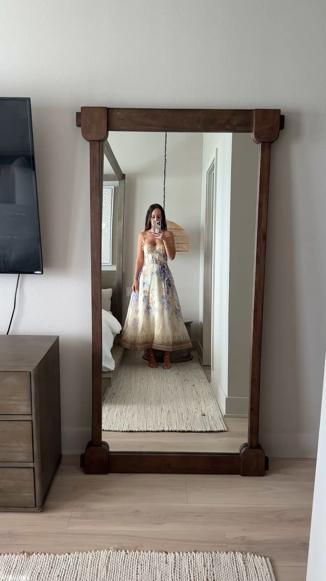 Prepare to be sick of me and my mirror selfies!! lol. I loveeee big mirrors but I couldn’t find one that I loved for this room until I changed the curtains to dark brown and realized I can now bring a dark wood tone in here. 

oversized mirror, floor mirror, dark wood floor mirror, selfie mirror, guest bedroom, bedroom mirror 

#ad #wayfair #wayfairpartner @wayfair 

#LTKHome #LTKStyleTip