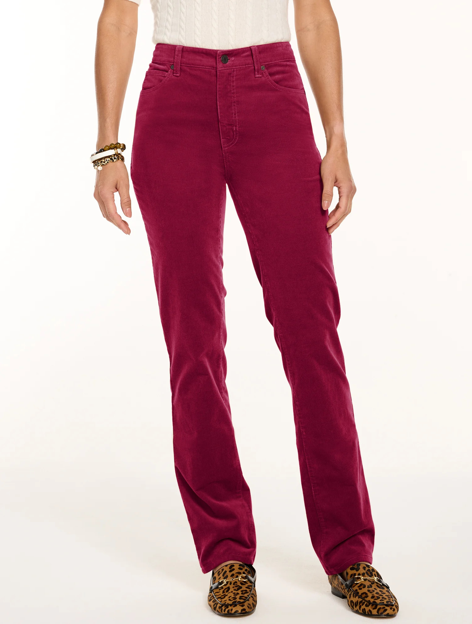 Plus Petite - Stretch Corduroy Straight Leg Pants - Tobacco - 20 Talbots | Talbots