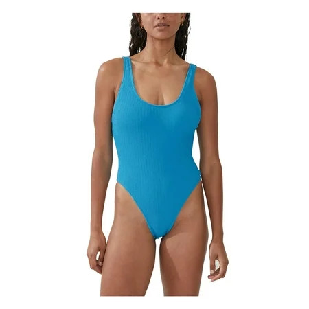 Cotton On Womens Summer Scoop Back One-Piece Swimsuit | Walmart (US)