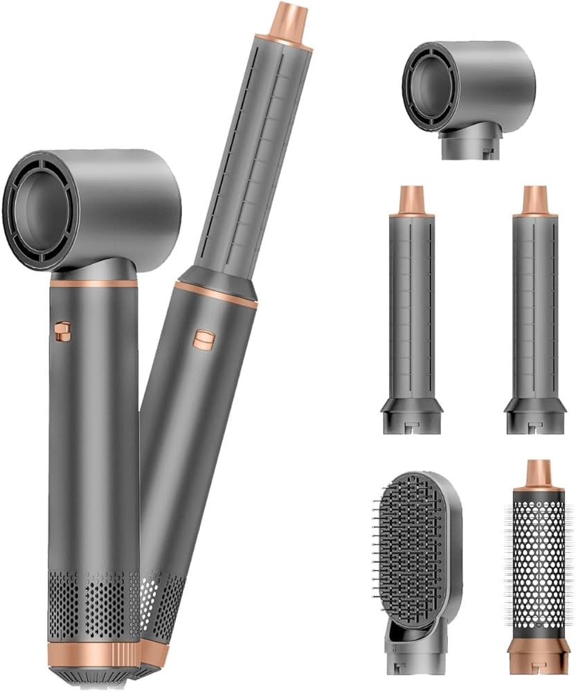 5-in-1 Hair Dryer Brush with Hot Air Curling & Negative Ion Technology - Versatile Styler for Dry... | Amazon (US)