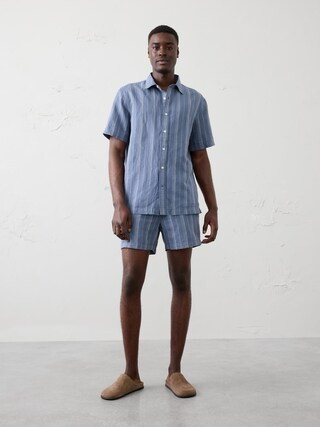 Slim-Fit 5" Linen-Blend Short | Banana Republic Factory