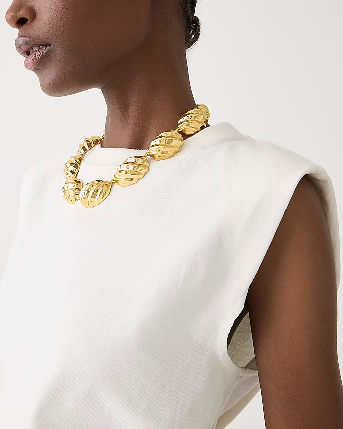 Structured muscle T-shirt in mariner cotton | J. Crew US