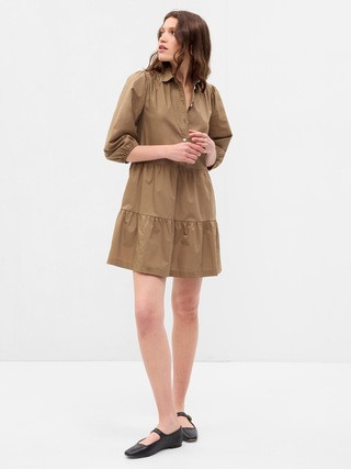 Tiered Mini Shirtdress | Gap (CA)