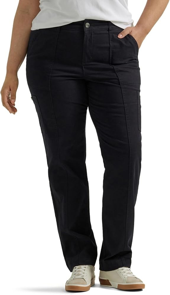 Lee Women's Plus Size Ultra Lux Comfort with Flex-to-go Utility Pant | Amazon (US)
