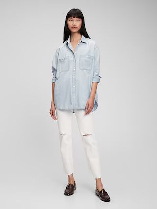 Chambray Denim Big Shirt with Washwell | Gap (US)