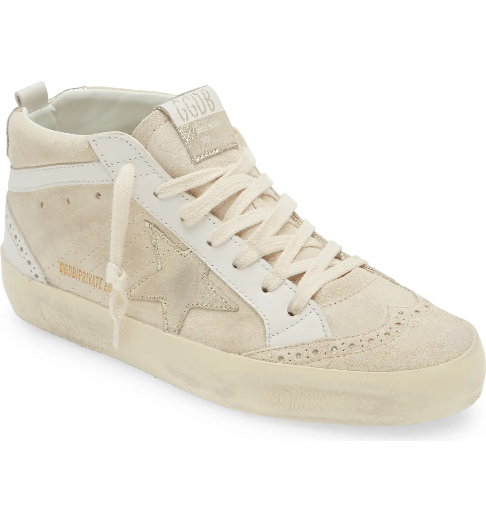 Midstar Leather Sneaker with Genuine Shearling Trim (Women) | Nordstrom