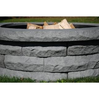 Nantucket Pavers Ledgestone 47 in. Concrete Fire Pit Ring Kit Gray-72001 - The Home Depot | The Home Depot