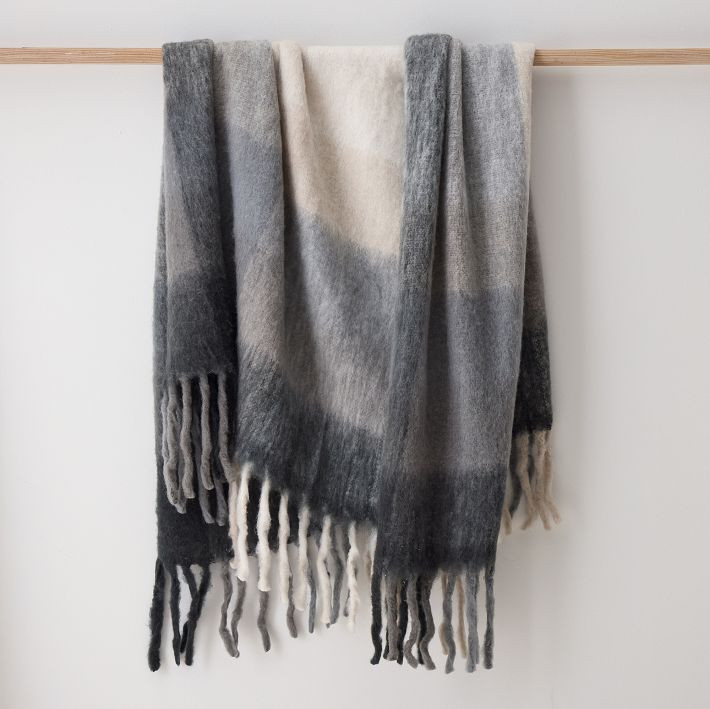 Faux Mohair Framed Ombre Throw | West Elm (US)