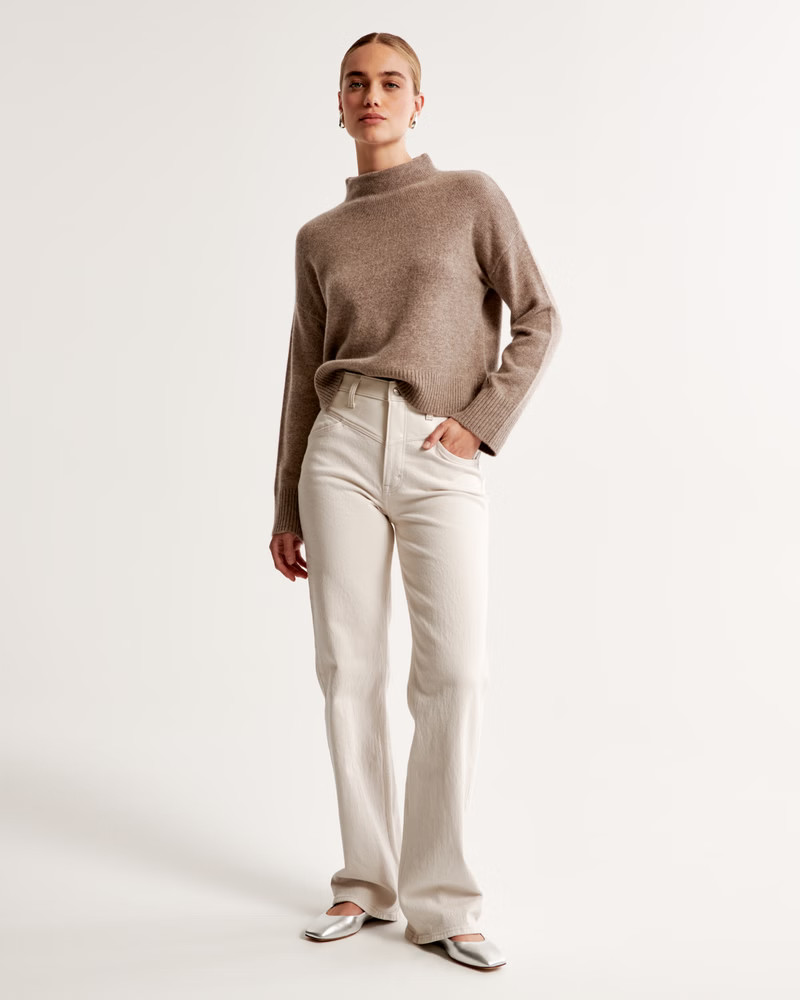 Mixed Fabric High Rise 90s Relaxed Jean | Abercrombie & Fitch (US)