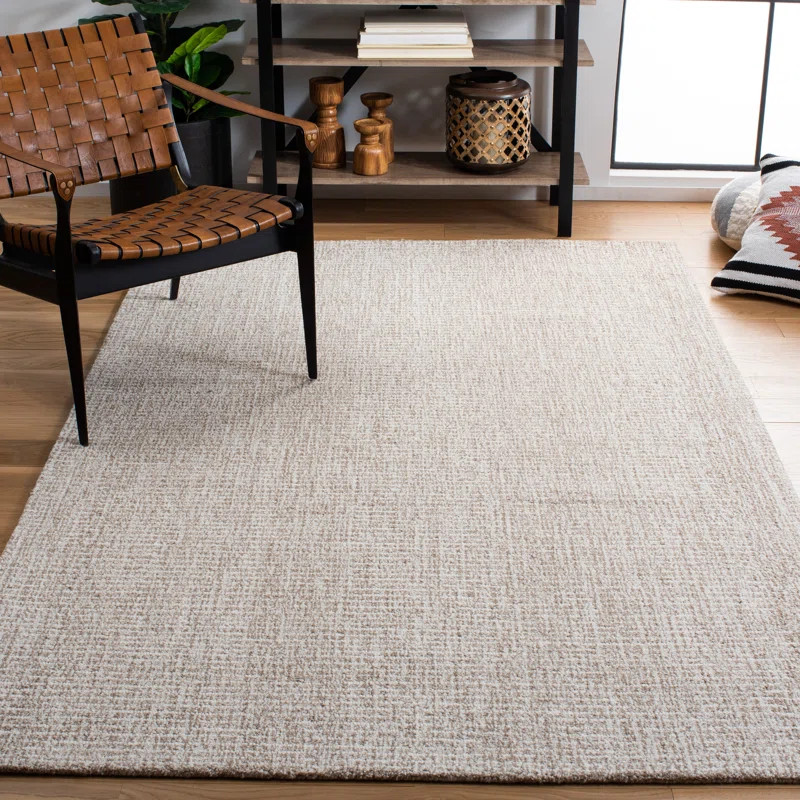 Eliesha Handmade Hand Tufted Wool Ivory/Gray Rug | Wayfair North America