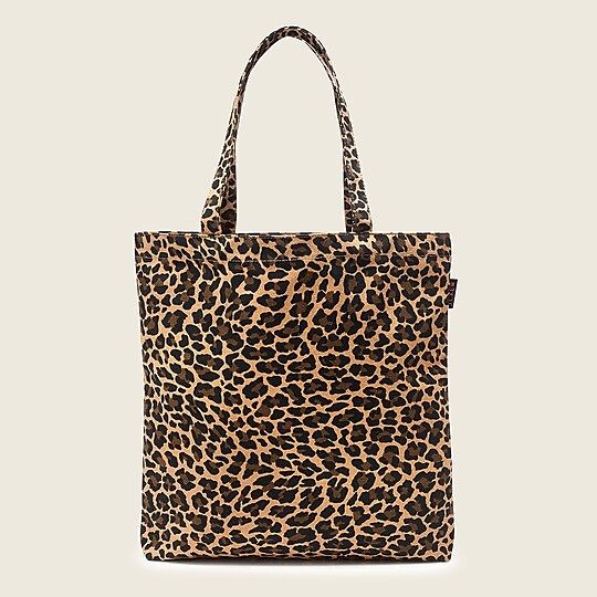 Reusable everyday canvas tote in leopard | J.Crew US