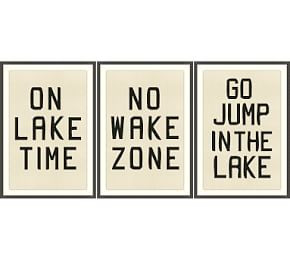 Lake Banner Framed Print | Pottery Barn (US)