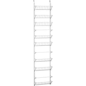 ClosetMaid 1233 Adjustable 8-Tier Wall and Door Rack, 77-Inch Height X 18-Inch Wide,white | Amazon (US)
