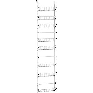 ClosetMaid 1233 Adjustable 8-Tier Wall and Door Rack, 77-Inch Height X 18-Inch Wide,white | Amazon (US)